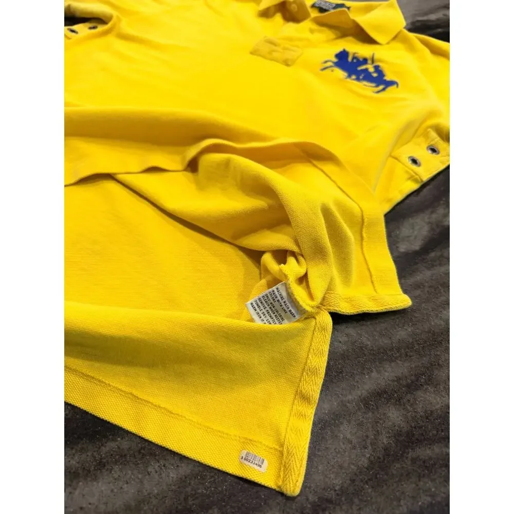 Vintage Polo Ralph Lauren Big Pony #3 Polo Shirt Mens L Rugby Equestrian Classic